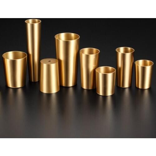 High Brass Cabinet Leg Covers Chair Cups Furniture Leg Tube Protector Table Feet Cover Free Shipping