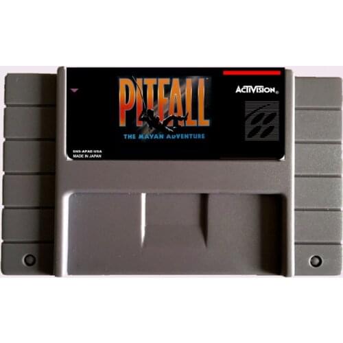 High Quality 16 Bit Pitfall The Mayan Adventure NTSC Big Gray Game Card For USA Version Game Player