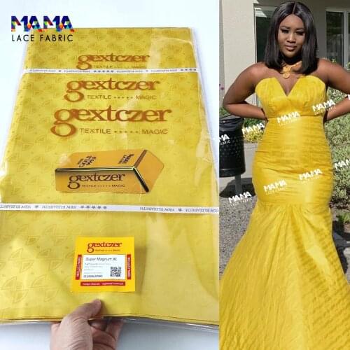 2021 High Quality Bazin Riche Basin Riche Fabric Senegal 5 Yards Gold Nigerian Fabric 100% Cotton African Lace Material