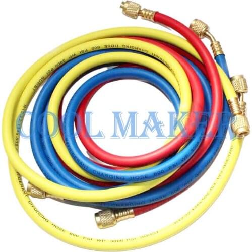 3pcs R134a R22 R410a Refrigeration Charging Hoses Auto Air Conditioner Manifold Gauge Set