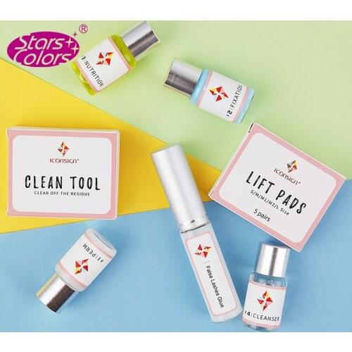 5 sets/lot Professional Mini Eyelash Perming Kit eyelash lift Cilia Tools perming kits with Perm Rods Y-Brushes Makeup Tools