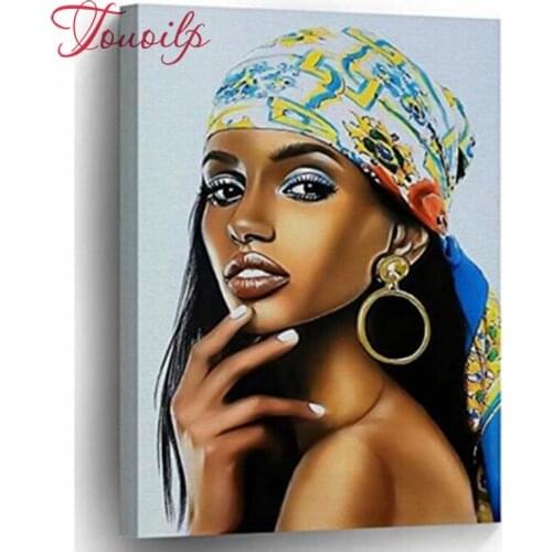 5D DIY Diamond Embroidery Full Square african woman Patterns Rhinestones Diamond Painting Cross Stitch Portrait Handmade Gift