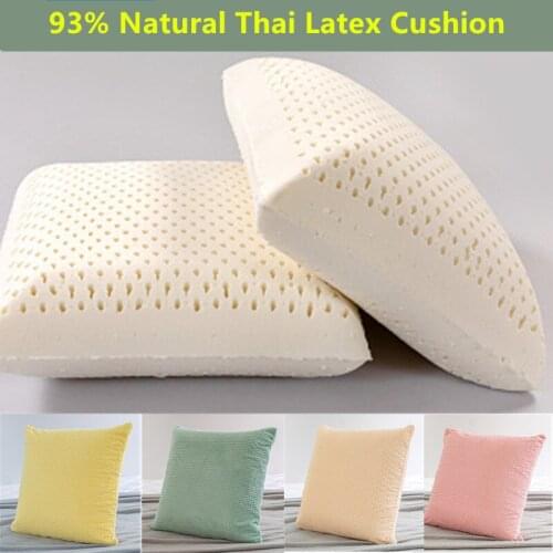 93% Natural Latex Seating Cushion Pillow Sofa Chair Seat Cushion Lumbar Neck Support Nap Pillow for home office car Latex Mat