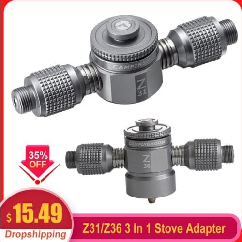 CAMPINGMOON 3 In 1 Stove Adapter Gas Cartridge Head Conversion Adapter Steam Lamp Convertor Lamp Convertor Outdoor Camping Tools