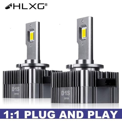 HLXG 20000LM D1S D3S LED Lamp 1:1 Xenon size Plug and Play D8S D1R D3R Car LED Headlight LED 90W Conversion Kit White Auto Bulb