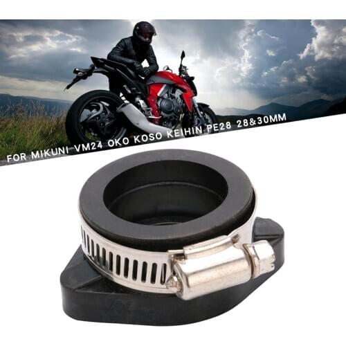 FREE SHIPPING Motorcycle Pit Dirt Bike Carburetor Rubber Adapter Inlet Intake Pipe For MIKUNI VM24 OKO KOSO KEIHIN PE28 28&30mm