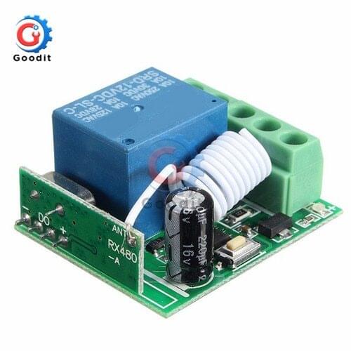Wireless Relay Module DC 12V 1 Ch Channel 315MHz 433MHz RF Remote Control Switch Heterodyne Receiver Controller Board