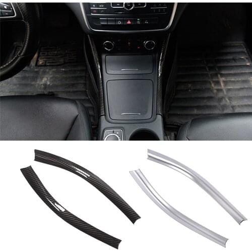 ABS Center Console Side Strips Decorative Cover for Mercedes Benz A GLA CLA Class W176 X156 C117 2013-2019 Interior Mouldings