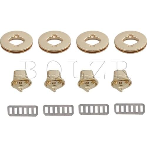 BQLZR 3x1.8x1.3cm Light Gold Oval Purse Twist Turn Lock DIY Purse Suitcase Handbag Clasps Fasteners Pack of 4