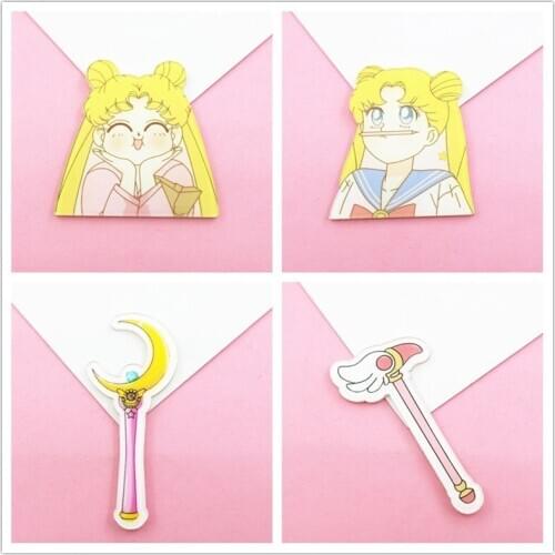 1PC Fashion Cartoon Beautiful girl women Tattoos Brooch Acrylic Badges Icons on The Backpack Pin Badge Decoration Badges