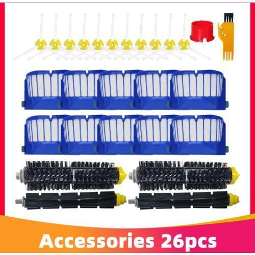 Hepa Filter Main Side Brush For iRobot Roomba 600 Series 601 610 620 630 631 650 651 655 660 585 595 680 Robot Vacuum Cleaner