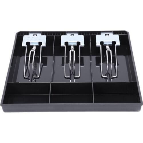 3-Grid Money Cash Coin Register Insert Tray Replacement Cashier Drawer Storage Register Tray Box Classify Store