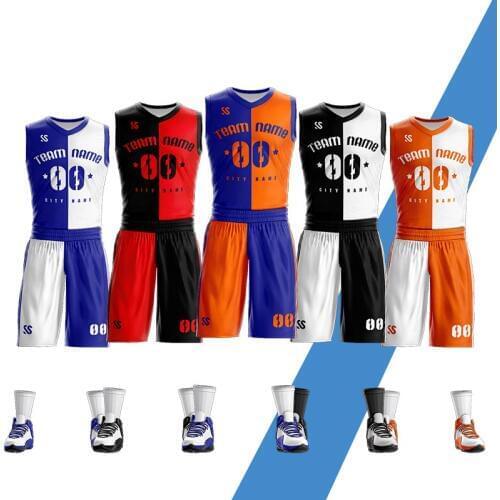 Custom LOGO Number Name Basketball Jersey Short Pants Mens Youth Sleeveless Jerseys Basketball uniform Set