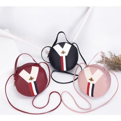 Round Small Bee Coin Purse 2021 Womens Bag Shoulder Handbag New Korean Fashion Messenger Bag Wholesale