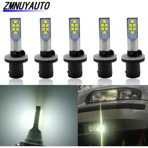5PCS H27W H27W/1 H27W/2 Led 880 881 Led Bulb 6500K 1400LM Super Bright Car Fog Light 12V Day Lamp Auto White h27