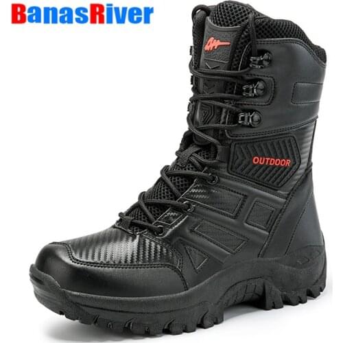 Autumn Military Boots Men Special Force Tactical Desert Combat Snow Shoes High Quality Outdoor Male Tracking Tactical Motorcycle