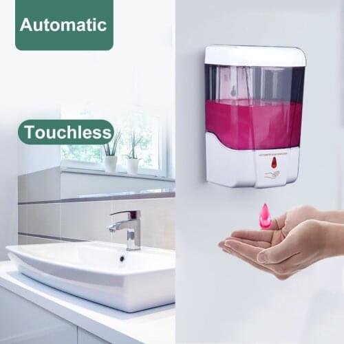 Wall Mount Automatic Soap Dispenser Touchless Infrared Motion Sensor 700 ML Hand Sanitizer Dispenser for Kitchen Hotel