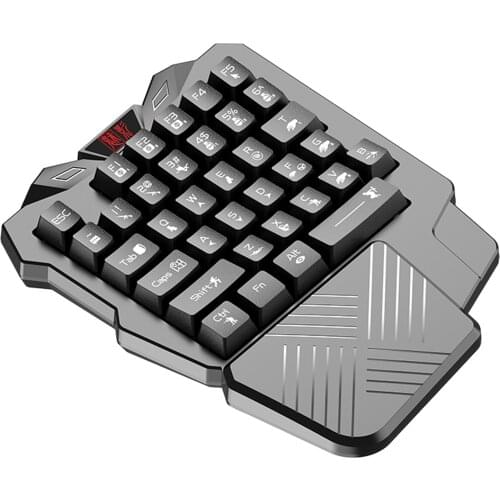 Portable Single Hand Mechanical Gaming Keyboard 35 Keys Mini Keypad for Game