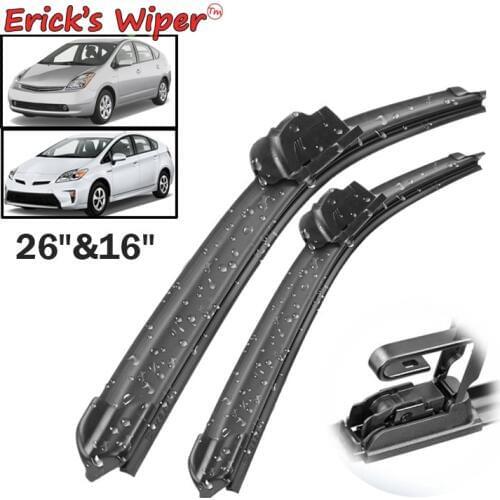 Ericks Wiper Front Wiper Blades For Toyota Prius 2003 - 2015 Windshield Windscreen Front Window U-Type Arm ONLY 26"+16"