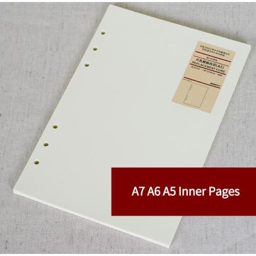 A5 A6 A7 Loose Leaf Notebook Refill Spiral Binder Inner Page Diary Weekly Monthly Planner To Do List Line Dot Grid Inside Paper