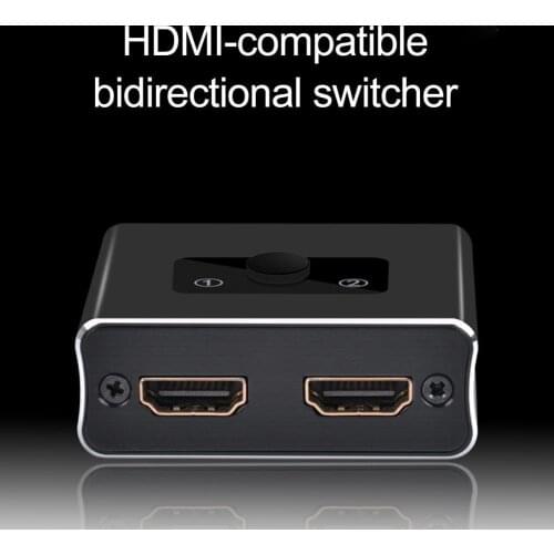 Splitter 2 in 1 out Portable 4K 1x2/2x1 Adapter HDMI-compatible Switcher for projector TV computer host Laptop game machine