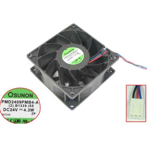 SUNON PMD2409PMB4-A (2).B1339.155 DC 24V 4.3W 90x90x38mm Server Cooling Fan