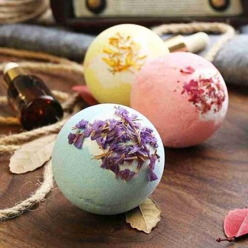 1Pcs Bath Bomb Ball Handmade SPA Shower Bubble Bath Bombs Body Cleanner Stress Relief Moisturizing Foam Bath Salt Soap