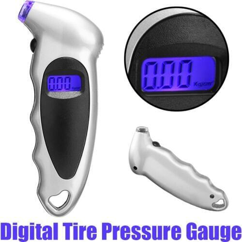 1pcs Silver LCD Digital Tire Tyre Air Pressure Gauge Tester Tire Pressure Gauge Diagnostic Tools For Car Motorcycle
