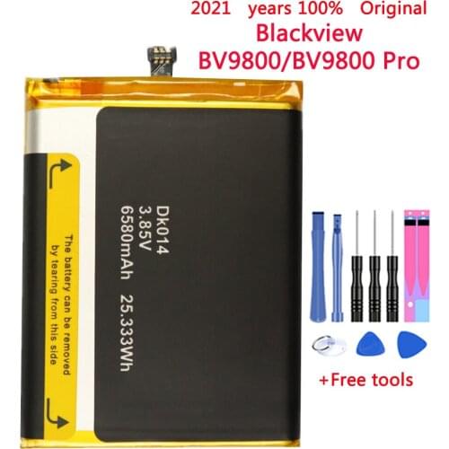 100% Genuine New 6580mAh Batteria for Blackview BV9800 Pro Battery BV9800 Original Batteries High Quality Batteria with Tools