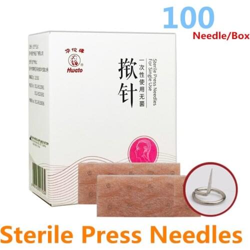 100Pcs/Box Acupuncture Press Needle For Ears Disposable Acupuncture Needles Skin Massage Relaxation Ear Stickers 0.22*1.5mm