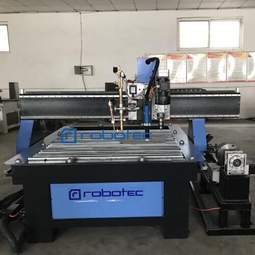 1500*1500mm plasma cutter table / plasma metal cutting machine / cnc flame plasma cutter with rotary pipe