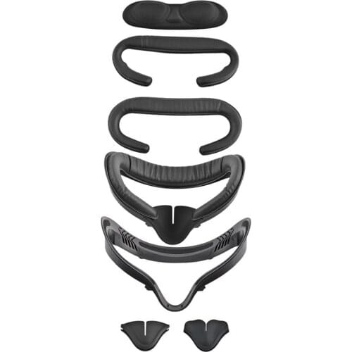 6pcs/set PU Leather Eye Mask Cover Light Blocking Eye Cover Pad For Oculus Quest 2 Virtual Reality Glasses Protective Mat Cover