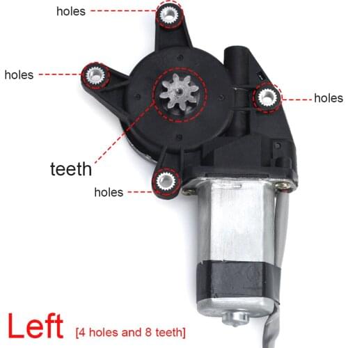 8-Tooth Side Electric Car Window Regulator Glass Lift Motor for Electric Car