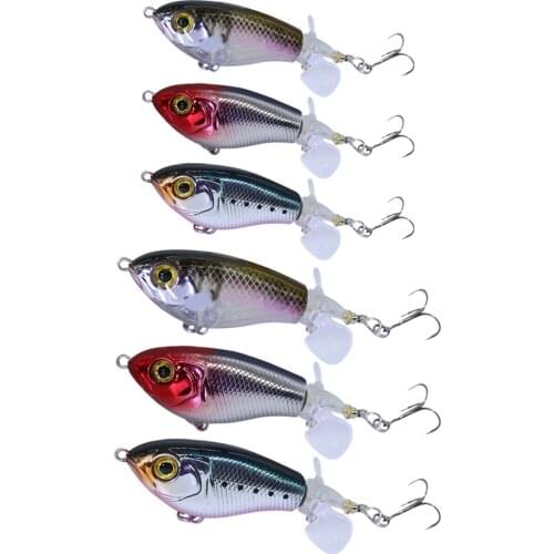 9/16g Popper Fishing Lure For Carp Pike Topwater Floating Double Propeller Soft Rotating Tail Hard Bait Bass Swimbait Fishing