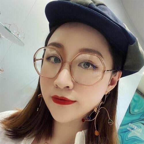 Large retro round blue light blocking glasses clear lens circle rim designer glasses computer Optical Spectacles unisex eyewear