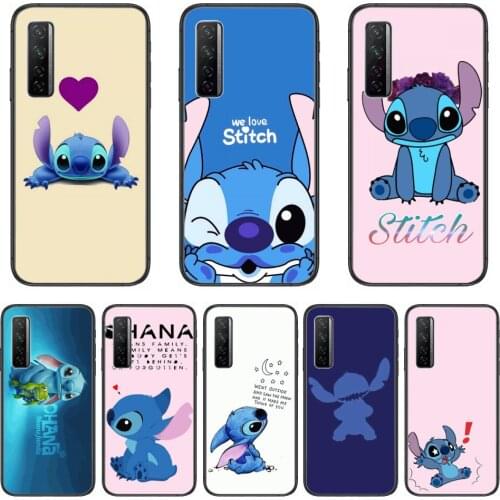 Cartoon Animations Stitch Phone Case High Quality Printing Phone Case For Huawei Nova p10 lite 7 6 5 4 3 Pro i p Smart ZBlack