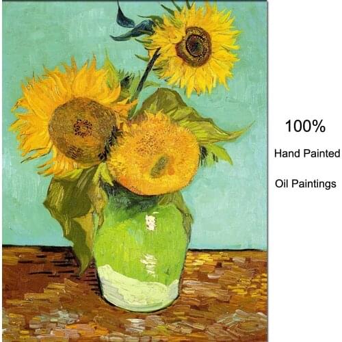 Online Art Gallery Vincent Van Gogh Handmade oil paintings Sunflowers High quality