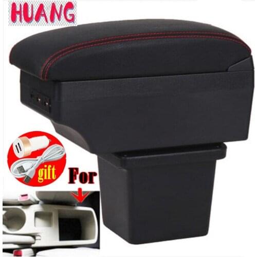 Leather Car Center Console Armrests Storage Box for Hyundai Elantra Touring i30 i30cw Armrest box Auto Interior Parts 2009 2010