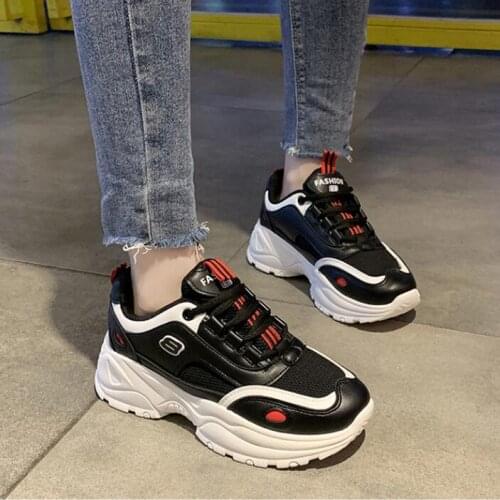 Women Sports Shoes Women Fashion Color Matching Sneakers Casual Student Running Shoes High Top Woman Fitness Shoes