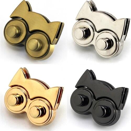 1pcs Metal Owl Shape Push Lock Bag Briefcase Spring Lock Snap Decorative Clasps Closure Leather Craft Diy Hardware Accessory