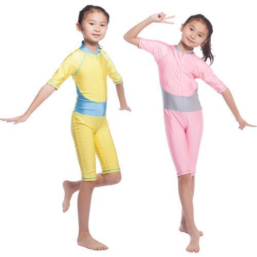 Muslim swimwear Islamic Swimsuit children traditional clothing for kids Turkish Arab Dubai Indonesia girls maillot hw20A