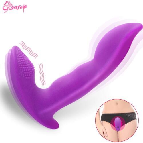 Invisible Vibrating Panties Silicone Anal dildo Vibrators Butterfly Female Masturbation Women sex toys G spot Clit stimulator