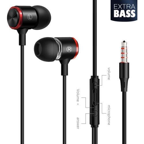 2019 New Sport Earphone wholesale Wired Super Bass 3.5mm Crack Colorful Headset Earbud with Microphone Hands Free for Samsung