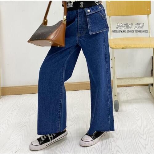 2020 new wholesale girls denim wide pants fashion autumn girls jean pants 4-10t F777