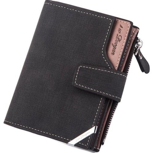 New Vintage Mens Short Wallet Men Leather Multi-Card Bit Retro Card Holder Clutch Wallets Purses Business mens wallet