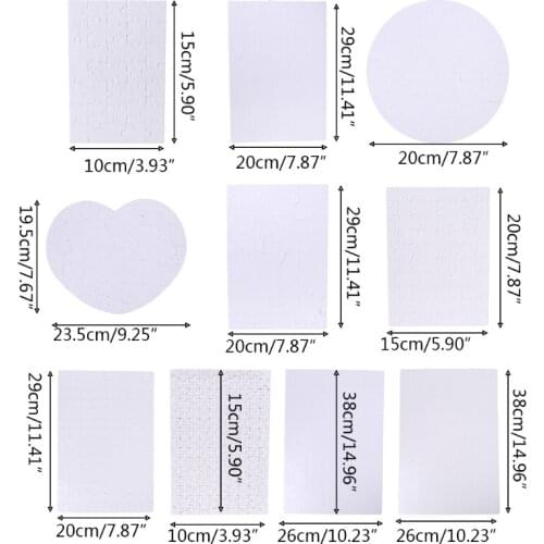 1Set/5Sheet DIY Blank Puzzles Jigsaw Set Heat Transfer Puzzle House Decoration Brain Developmental Game DIY Photo Frame