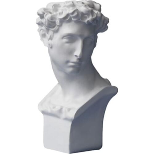 Resin Vase Flower Pot Nordic Style Human Head Pen Brushes Holder Home Decoration B95C