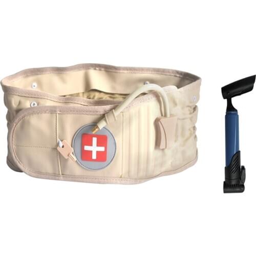 Lumbar Back Belt Support Traction Device Inflatable Waist Brace Belt with Pump Inflatable Massager Waist Protector