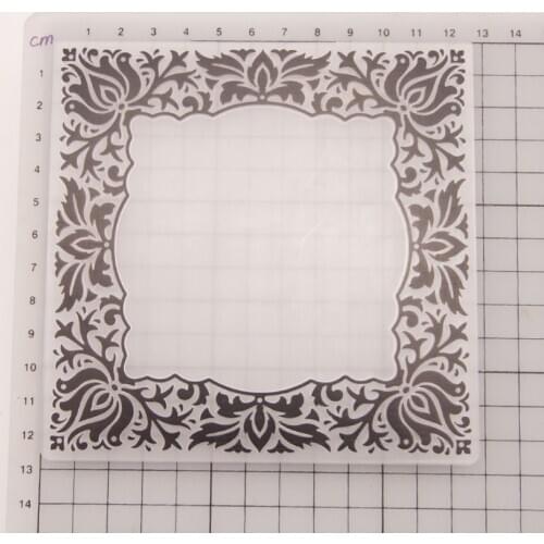 Food Grade Photo Album Template Square Frame Embossing Folder Wedding Party Card Making Plastic Paper Craft Scrapbooking