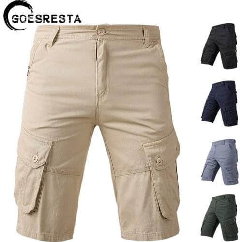 Brand 2021 New Men Shorts Summer High Quality Cotoon Comfortable Cargo Pants Men Military Solid Color Fashion Casual Men Shorts